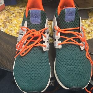 Adidas Men's Sneakers in Green and Orange